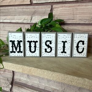 Handmade “Music” Letters